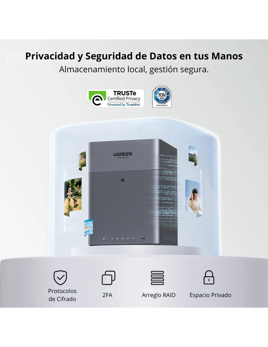 Servidor Nas Ugreen Dh4300 Plus 4 Bahias 8gb Ram 2.5gbe 85449