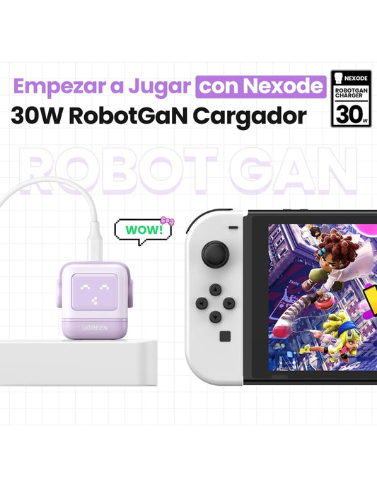 Cargador UGREEN Nexode 30W Tipo C Carga Rápida GaNRobot