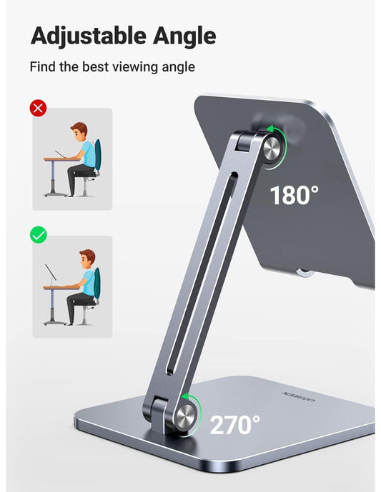 Soporte Ugreen Aluminio Plegable Multiángulo Para Tablet Celular