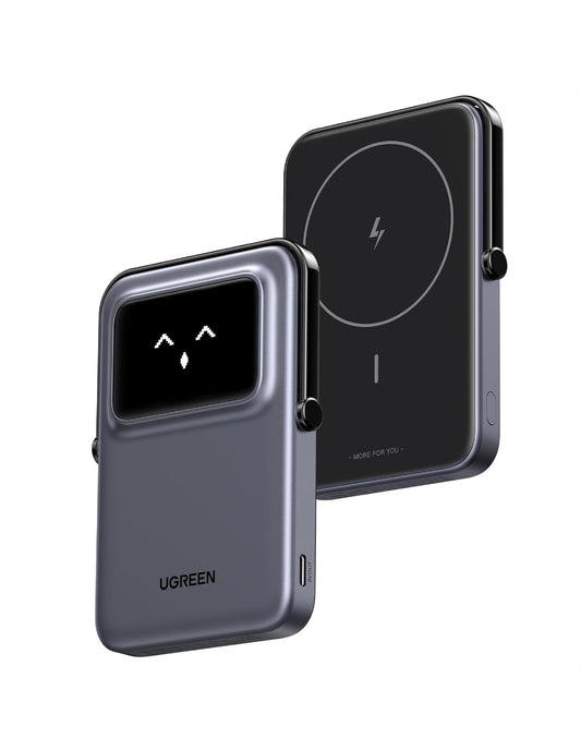 Power Bank Ugreen MagSafe Mini 5000mAh 20W con pantalla Gris