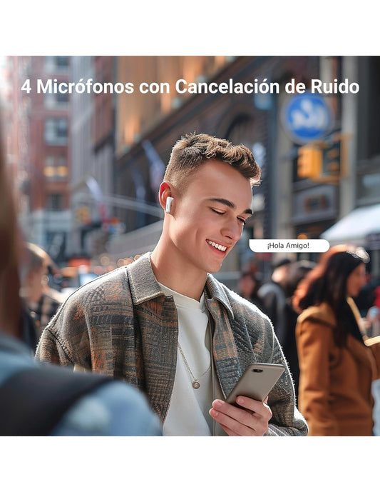 Audífonos Inalámbricos Bluetooth 5.3 UGREEN In ear con Cancelación de ruido Blancos