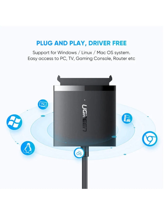 Adaptador UGREEN USB 3.0 a SATA III para Discos Duros 2.5" y 3.5" SSD/HDD