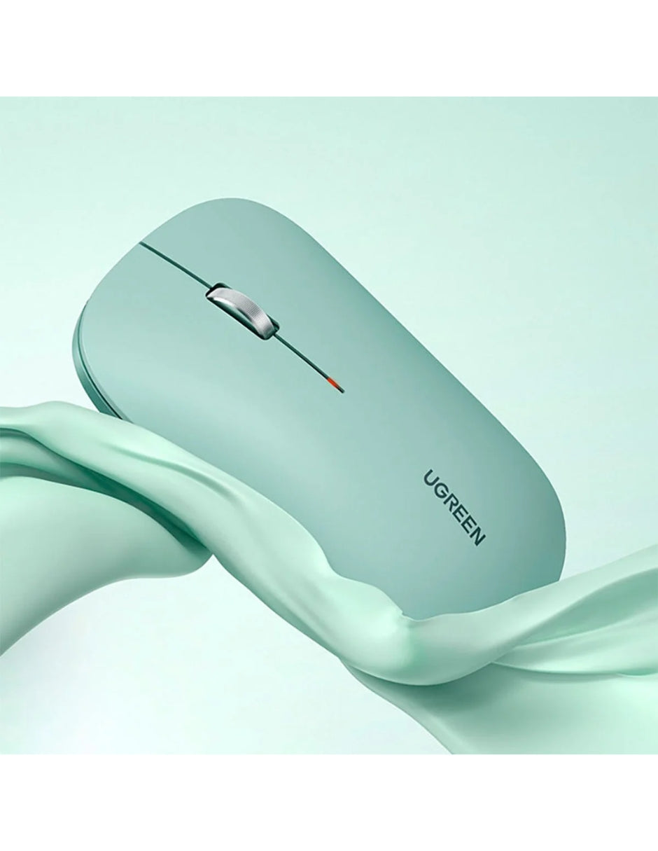 Mouse Inalámbrico Silencioso Ugreen MU001 Verde 4000 DPI Ergonómico
