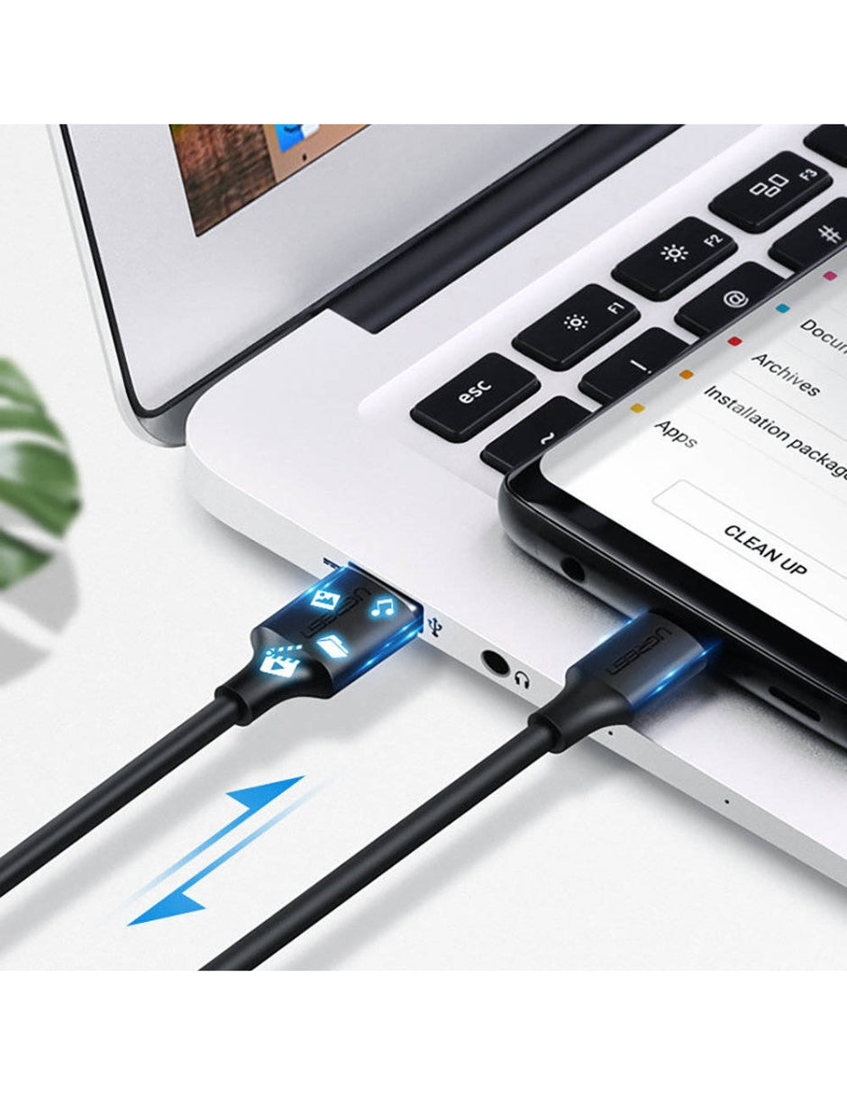 Cable USB A a USB C Ugreen 480 Mbps de 1 m color negro