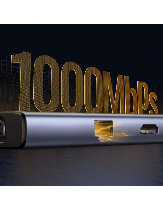 HUB 9 en 1 UGREEN 3 USB-A, 1 USB-C, 1 HDMI 4K/60hz, SD/TFT, Ethernet y VGA