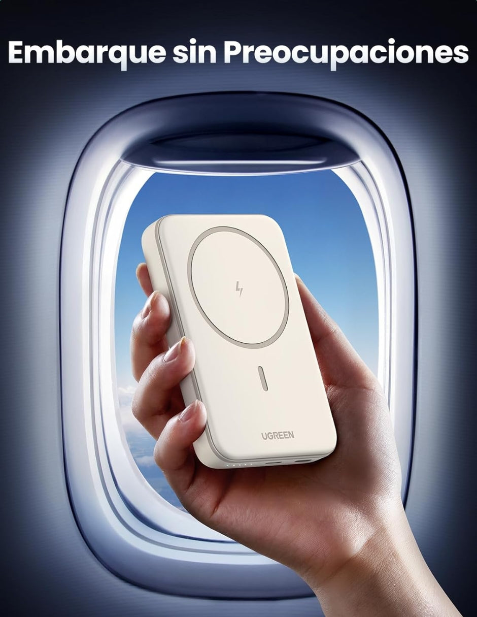 Power Bank Ugreen 10,000mAh Magsafe y USB-C 20W Blanco
