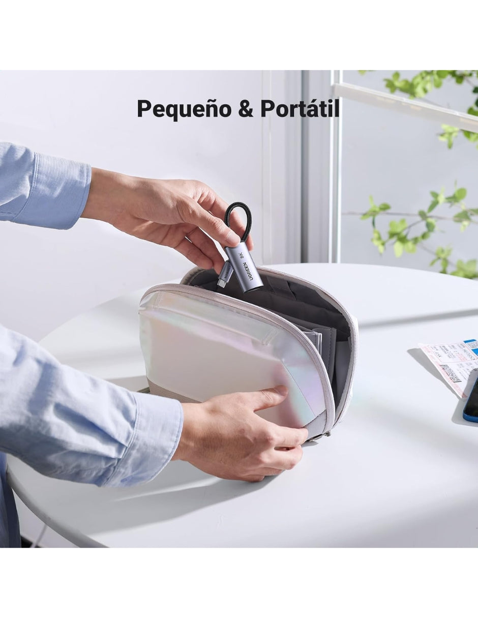 Adaptador UGREEN USB-C a DisplayPort 1.4 - 8K Ultra HD @60Hz y 4K @240Hz