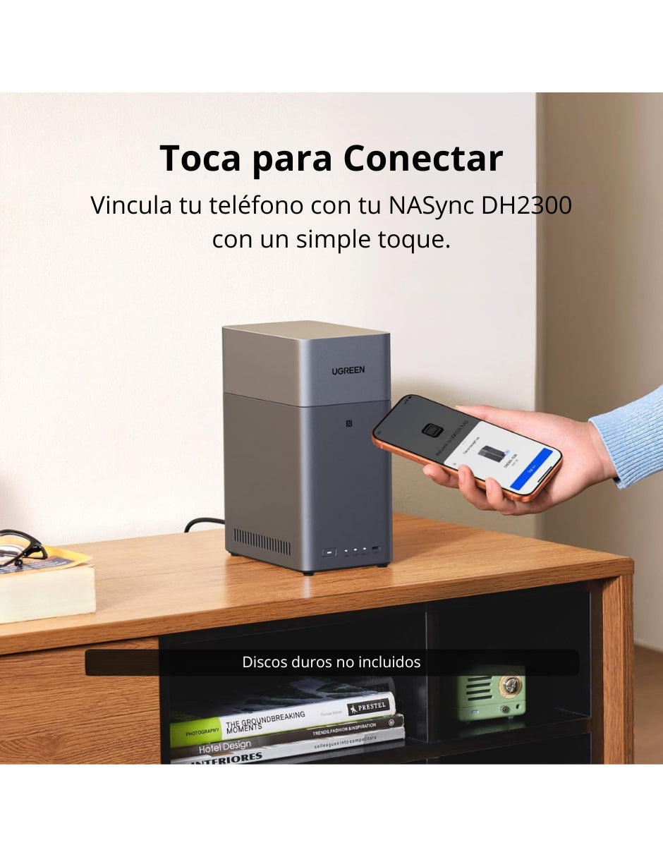Nas Ugreen Nasync Dh2300 2 Bahías 4gb Ram 4k Hdmi