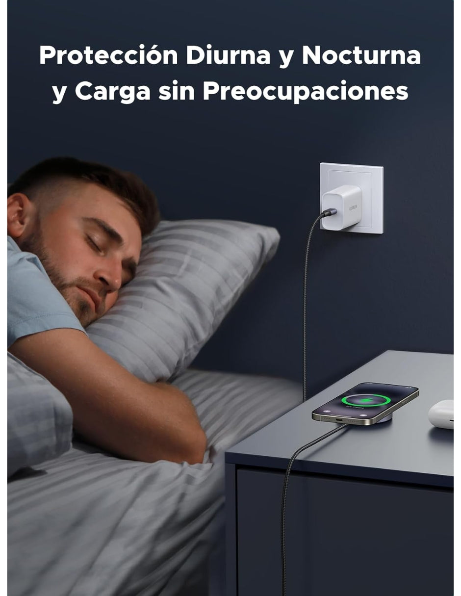 Cargador Magnético Qi2 Ugreen 15W Carga Rápida MagFlow