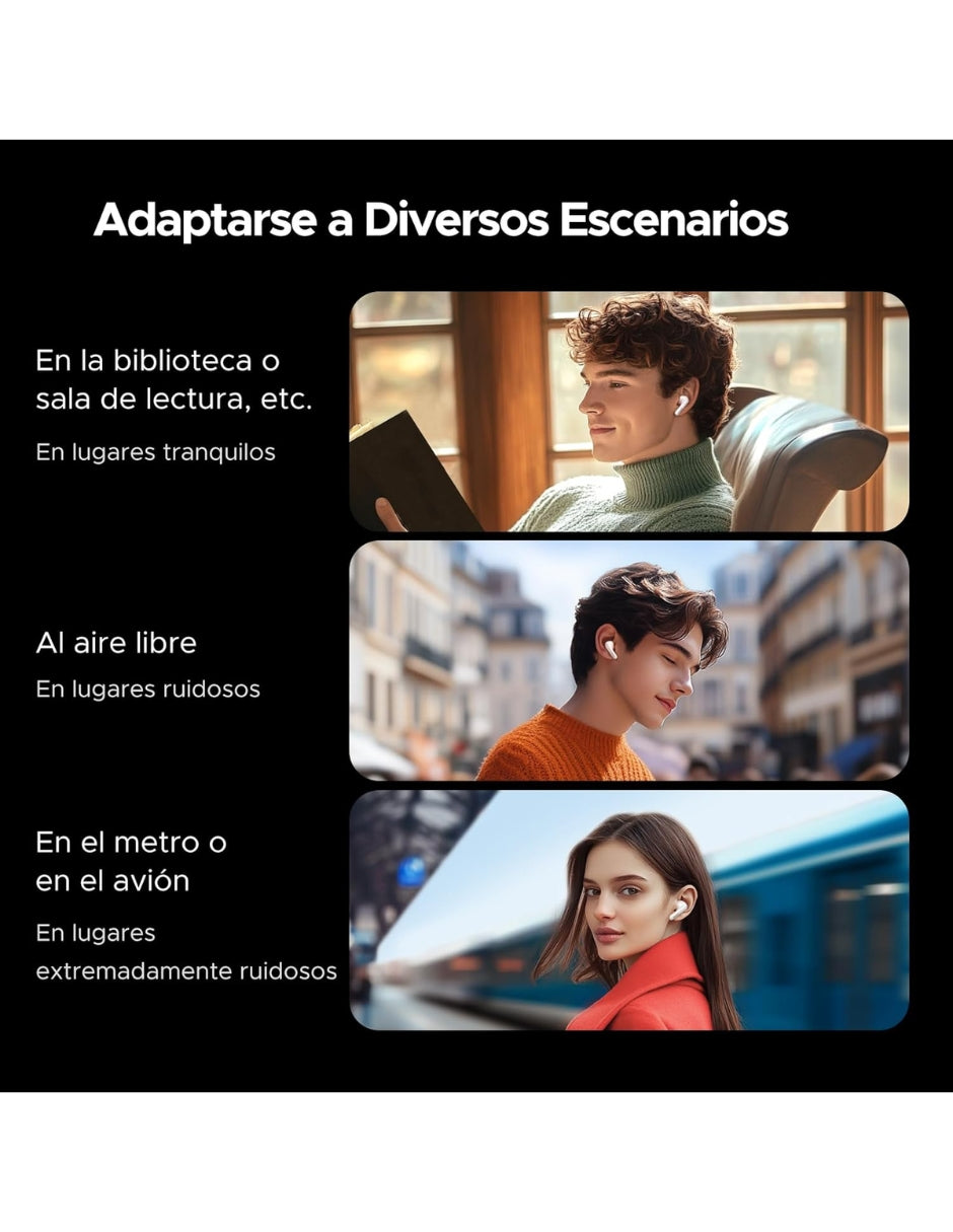 Audífonos Inalámbricos ANC EchoBuds UGREEN con pantalla inteligente