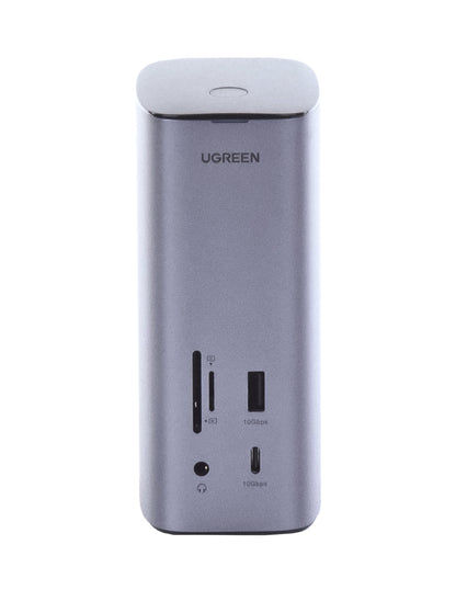 Docking Station USB C Ugreen 90325, 12 En 1, HDMI 8K/4K, DP, Ethernet, 100W PD