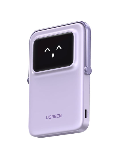 Power Bank Ugreen 10,000mAh MagSafe Mini 7.5W con pantalla Morado