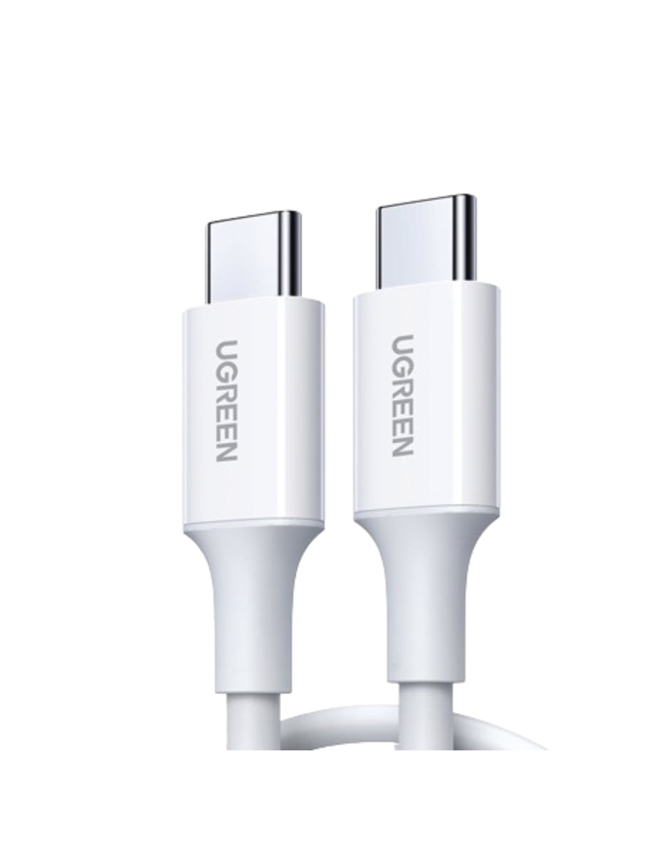 Cable Ugreen USB C a USB C 1m Carga Rápida 60W PD 480Mbps Blanco