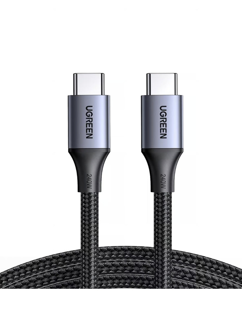 Cable Ugreen USB-C a USB-C, 240W PD 3.1, Carga Rápida 2m Chip E-marker