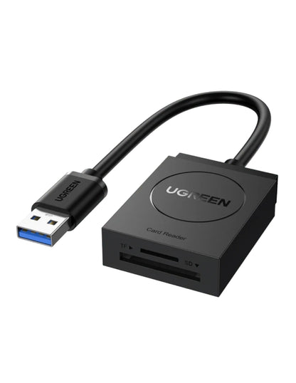 Lector de Tarjetas Ugreen 2 en 1, USB 3.0 a TF, SD y Micro SD Negro