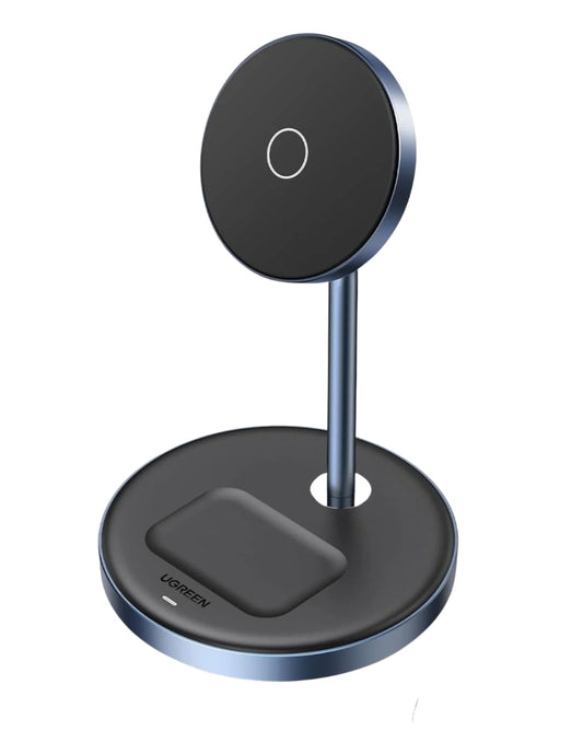 Cargador Inalambrico Magnetico UGREEN CD317 2 En 1 Soporte 20W