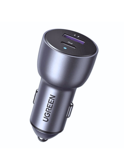 Cargador Auto Ugreen 60980 52.5W Dual PD 3.0 Qc 3.0 Aluminio