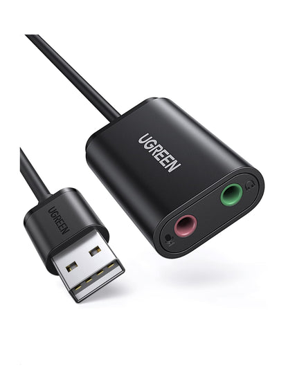 Tarjeta Sonido Ugreen Usb Externa, Audio y Micrófono 3.5mm