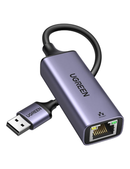 Adaptador UGREEN USB 3.0 a Ethernet Gigabit 1000Mbps - Carcasa de Aluminio Premium