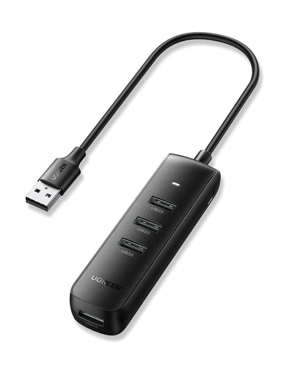 Hub Usb 3.0 Ugreen 4 Puertos 5gbps Conector De Carga Micro Usb