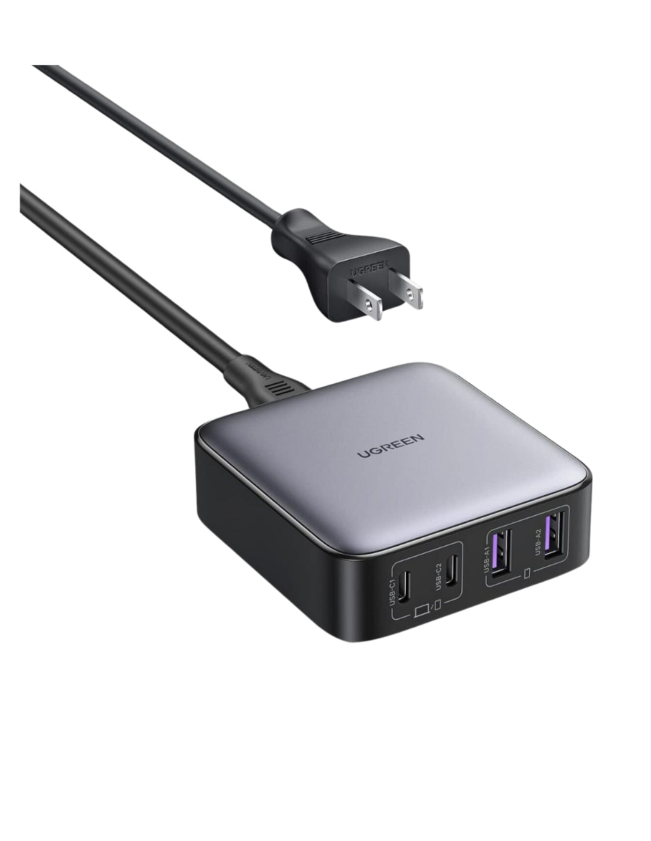 Estación de Carga 4 en 1 65W CD327 Ugreen 2 USB C, 2 USB A gris