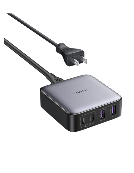 Estación de Carga 4 en 1 65W CD327 Ugreen 2 USB C, 2 USB A gris