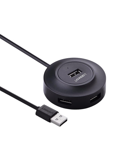 HUB 4 en 1 Ugreen CR106 USB-A a USB-A 480 Mbps color negro