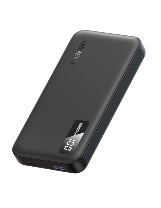 Power Bank Ugreen 10,000mAh USB C 20W con Pantalla LED Negro