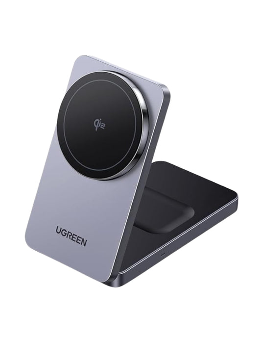 Cargador Magnético Qi2 Ugreen 2 en 1 15W Carga Rápida
