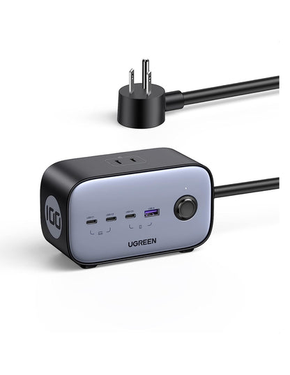 Multicontacto Ugreen De Escritorio 100W GaN 7 En 1, 3 AC Y 4 USB
