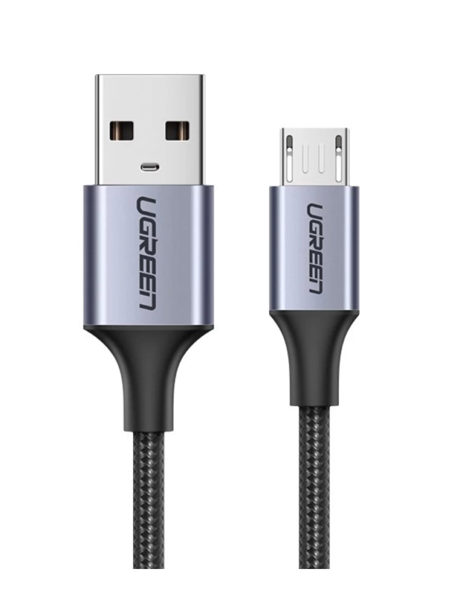 Cable USB A a Micro USB Ugreen 480 Mbps Reforzado de 1 m color negro