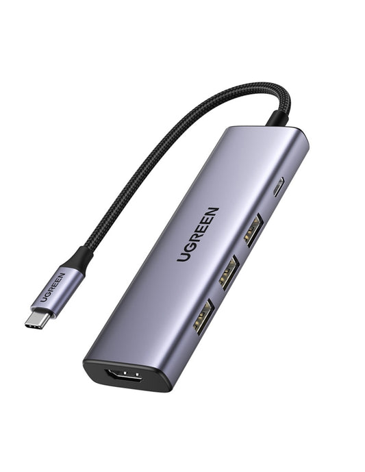 HUB USB-C 5 en 1 UGREEN 3 USB-A, 1 USB-C y HDMI 4K/60hz 5Gbps