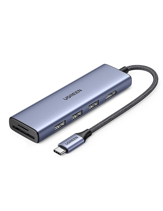Hub 6 en 1 Ugreen USB-C a 1 HDMI, 3 USB A, 2 SD/TF 5Gbps
