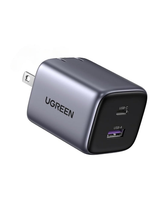 Cargador 2 en 1 de 35W Ugreen Nexode 1 Usb-C, 1 Usb-A de Carga Rápida