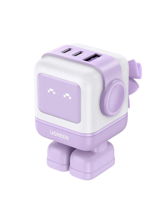 Cargador UGREEN Nexode 65W  Tipo C Carga Rápida GaNRobot color lila