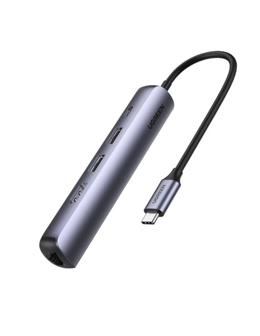 UGREEN HUB 5 EN 1 TIPO C A USB 3.0, USB C, HDMI Y LECTOR DE MEMORIA