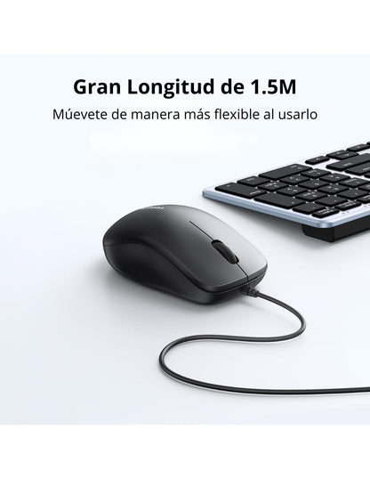 Mouse Alambrico Optico Ugreen 90789 Usb 1200 Dpi Silencioso