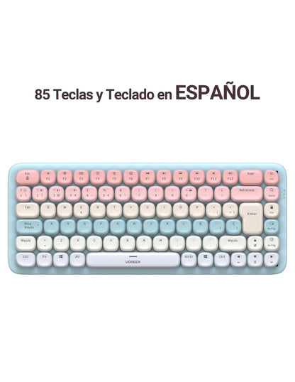 Paquete Teclado Y Mouse Inalámbrico Ugreen 25178 Español Bluetooth 2.4GHz Rosa