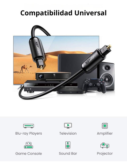 Cable Óptico De Audio Digital Toslink Ugreen 3m Mod. 70893