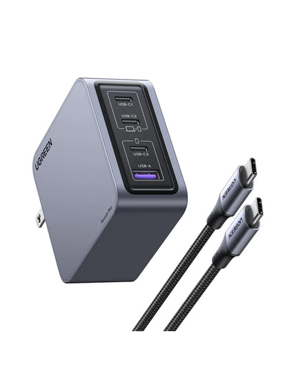 Cargador Ugreen Nexode Pro 3 Usb-C, 1 Usb-A 160W con Cable USB-C 1.5m