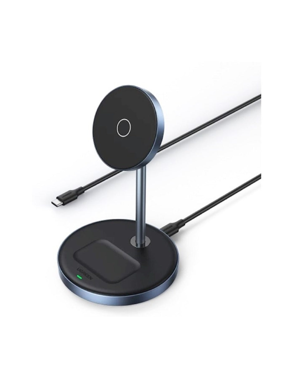 Cargador Inalambrico Magnetico UGREEN CD317 2 En 1 Soporte 20W