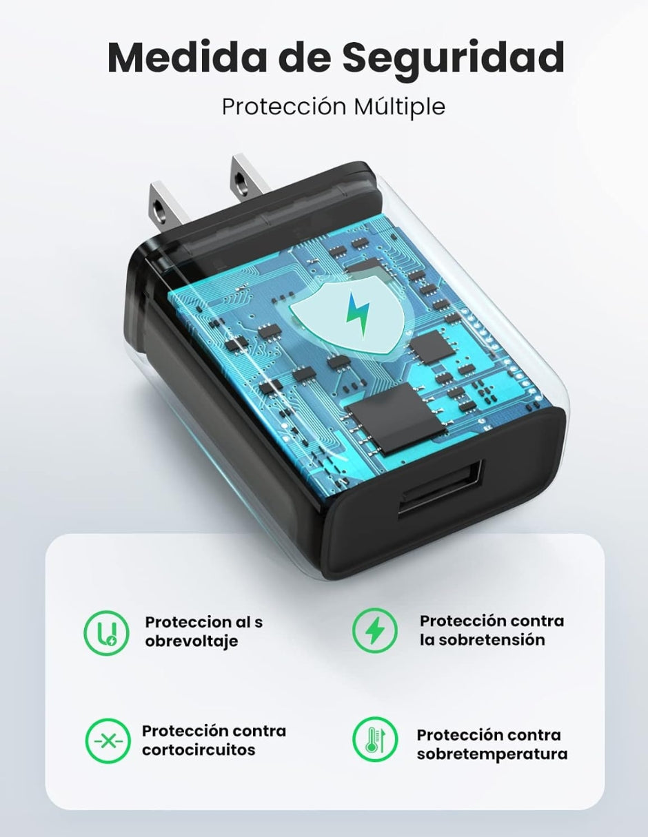 Cargador Ugreen de Carga Rápida 3.0 18W Negro