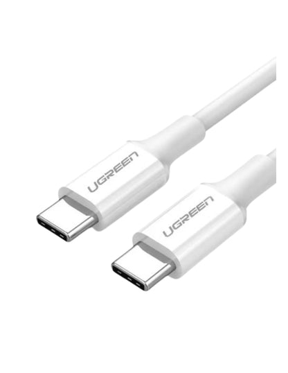 Cable Ugreen USB C a USB C 1m Carga Rápida 60W PD 480Mbps Blanco