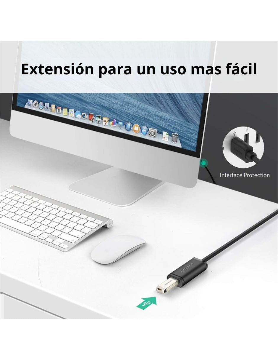 Cable Extensión USB 2.0 Activo UGREEN 5m C/ Amplificador Señal 480Mbps