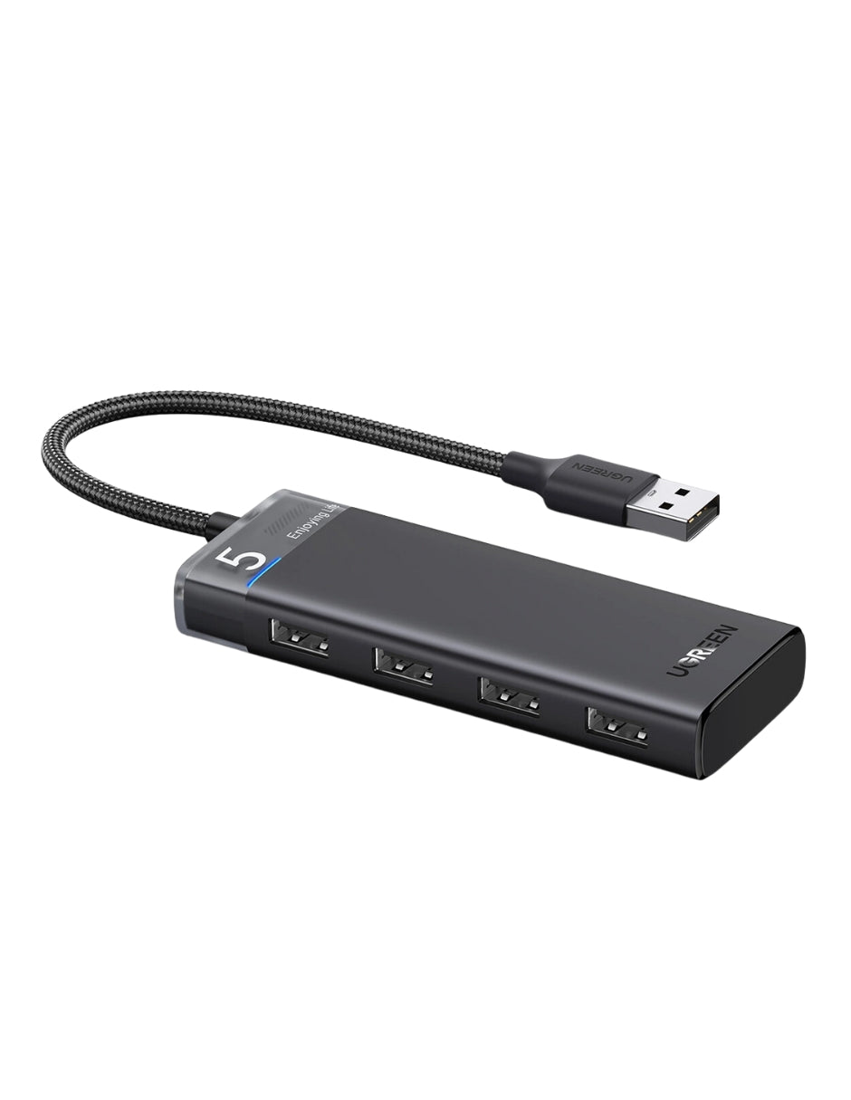 HUB USB-C 4 en 1 CM653 UGREEN USB-A 3.0 con indicador LED 5Gbps