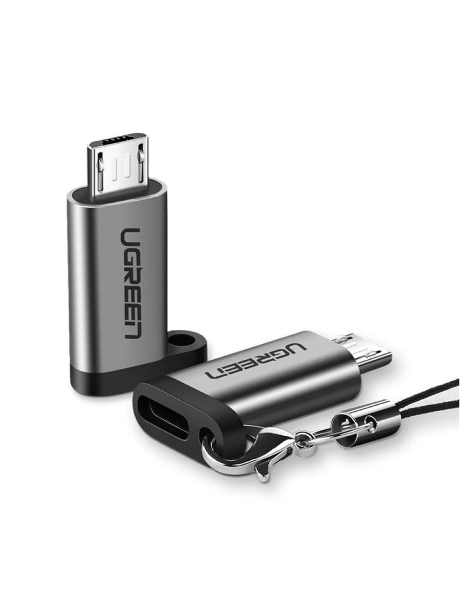 Adaptador Ugreen USB-C 3.1 a Micro USB Carga Rápida Sincronización Datos 480Mbps