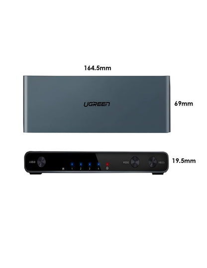 Conmutador HDMI 4 en 1 UGREEN 50745 4K con Control Remoto