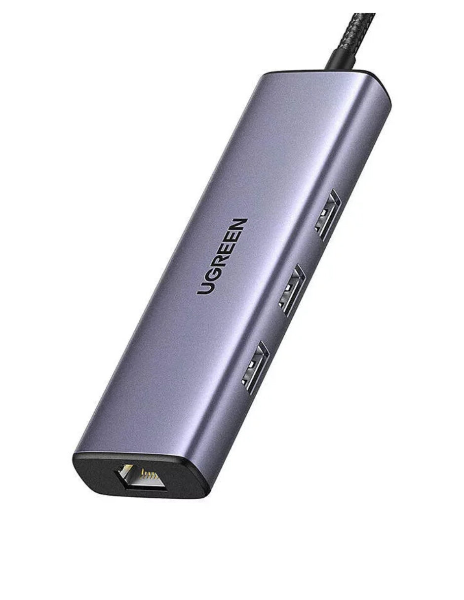 HUB USB-C 6 en 1 UGREEN 3 USB-A, 1 USB-C, HDMI 4K/30hz y Ethernet