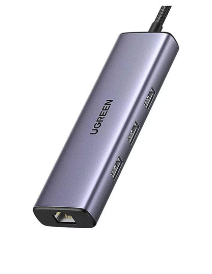 HUB USB-C 6 en 1 UGREEN 3 USB-A, 1 USB-C, HDMI 4K/30hz y Ethernet