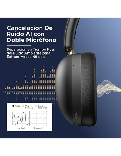 Audífonos Inalámbricos Ugreen Studio Max2 Negro 80H Batería, Audio 3D